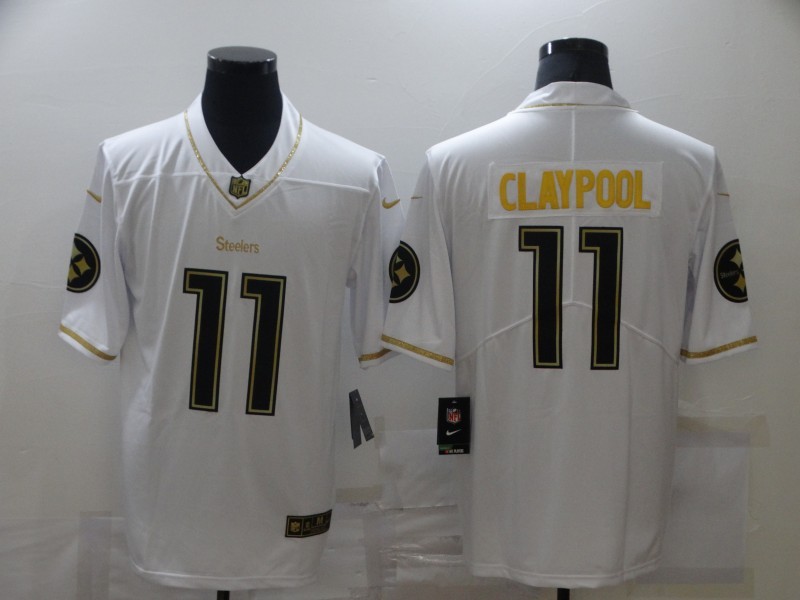 Men's Pittsburgh Steelers Chase Claypool #11 White Alternate Jersey